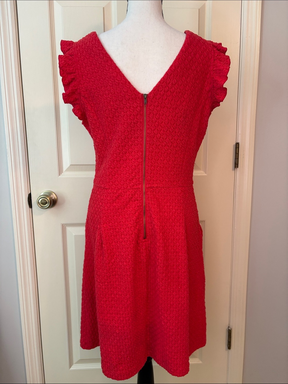 Anthropologie Tabitha Textured Knit Mini Dress with Flutter Sleeves size 10 - Picture 7 of 10